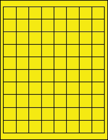 Fluorescent Yellow 1 x 1 Labels ProfessionalLabel.com