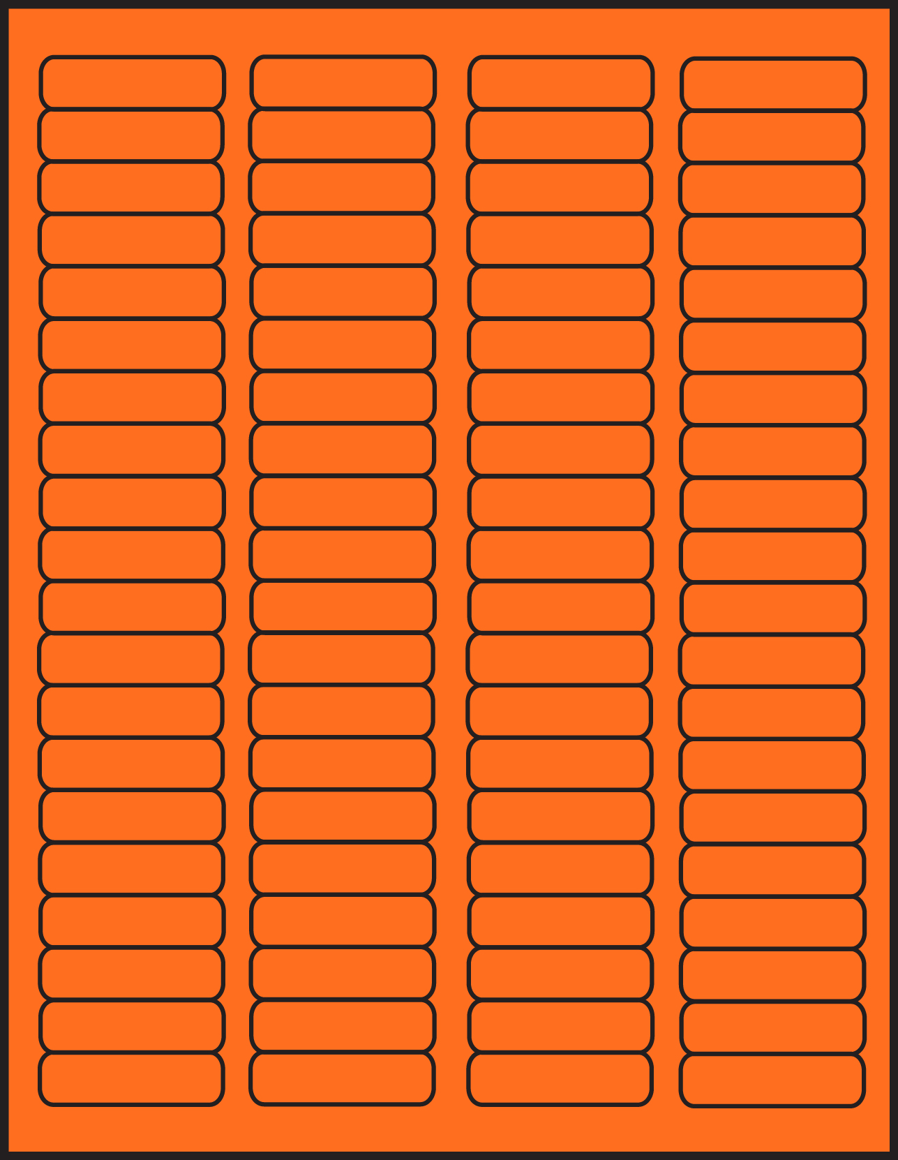 Orange Fluorescent Labels ProfessionalLabel.com