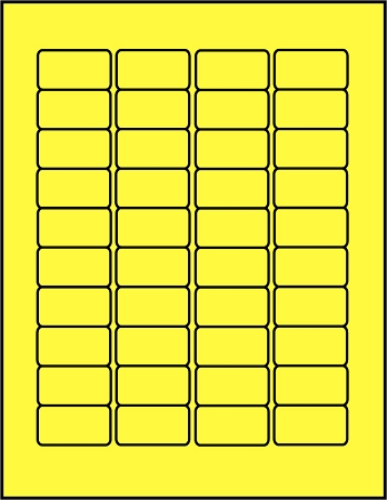Canary Yellow dayglo fluorescent labels 40 up C15878
