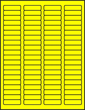 Yellow canary dayglo fluorescent labels C1705